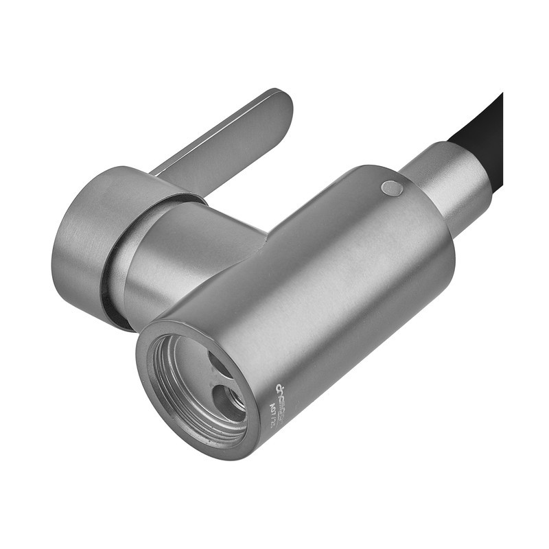 Кухонный смеситель Champion EZA-011 Graphite REFL.Black с черным силиконовым изливом из нержавеющей стали (MX9555) Харьков - изображение 4