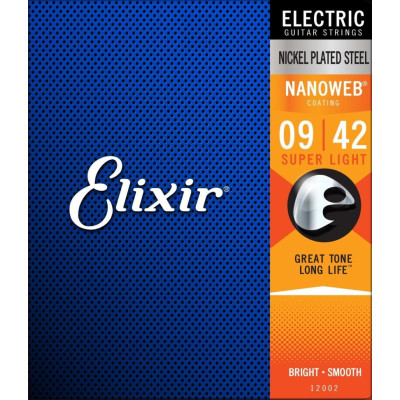 Струни для гітари Elixir 12002 Nanoweb Nickel Plated Steel Super Light (09-42) (236048) Вінниця - фото 1