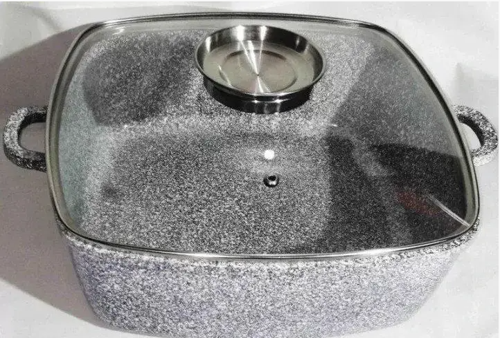 Казан квадратный UNIQUE UN-5208 6.1л с крышкой гранитным покрытием 28 см Одесса - изображение 5