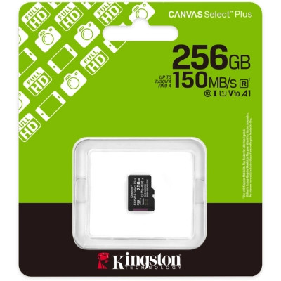 Карта пам'яті Kingston 256GB microSDXC class 10 UHS-I U3 V30 A1 Canvas Select Plus (SDCS3/256GBSP) Вінниця - фото 3