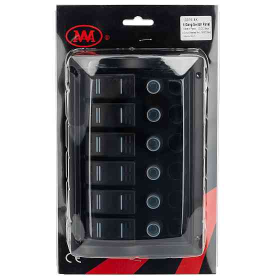 Панель на 6 переключателя (1 под сигнал) Тайвань 10016-BK Черкассы