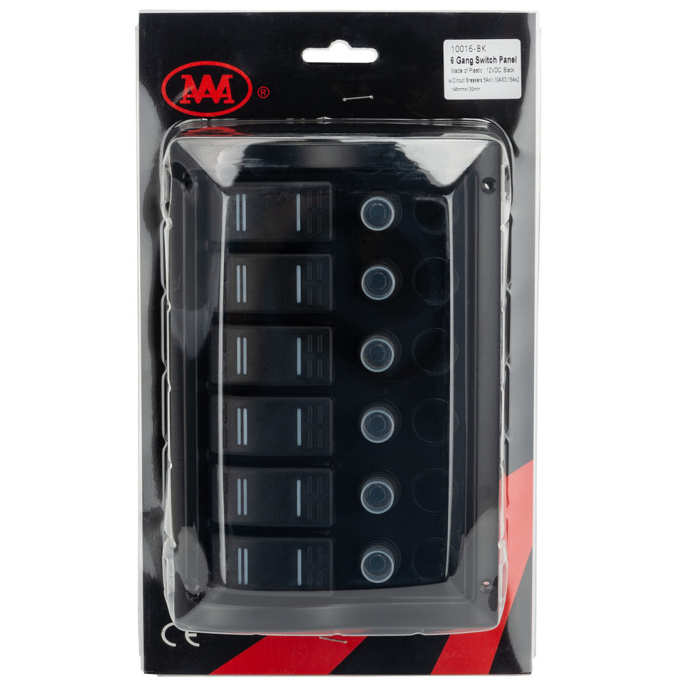 Панель на 6 переключателя (1 под сигнал) Тайвань 10016-BK Черкассы - изображение 3