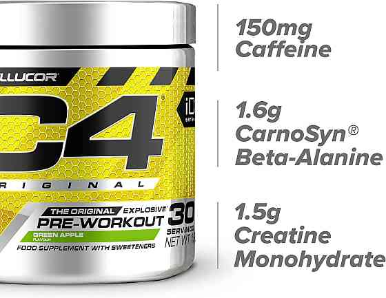 Передтренувальний комплекс Cellucor INT C4 30 serv 190 gram (Green apple) Луцьк