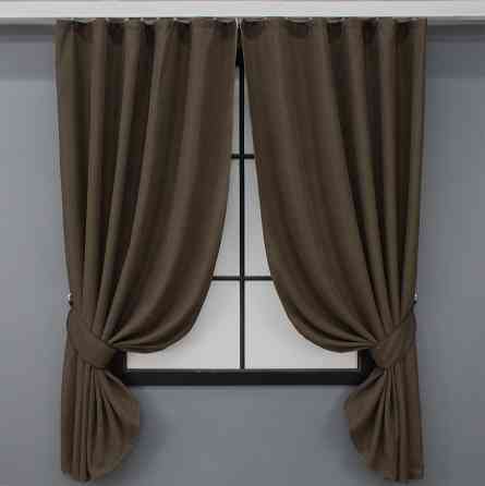 Комплект коротких штор VR-Textil Мікровелюр SPARTA № 1036ш Мокко 130х170 см 2 шт (35-0150) Київ