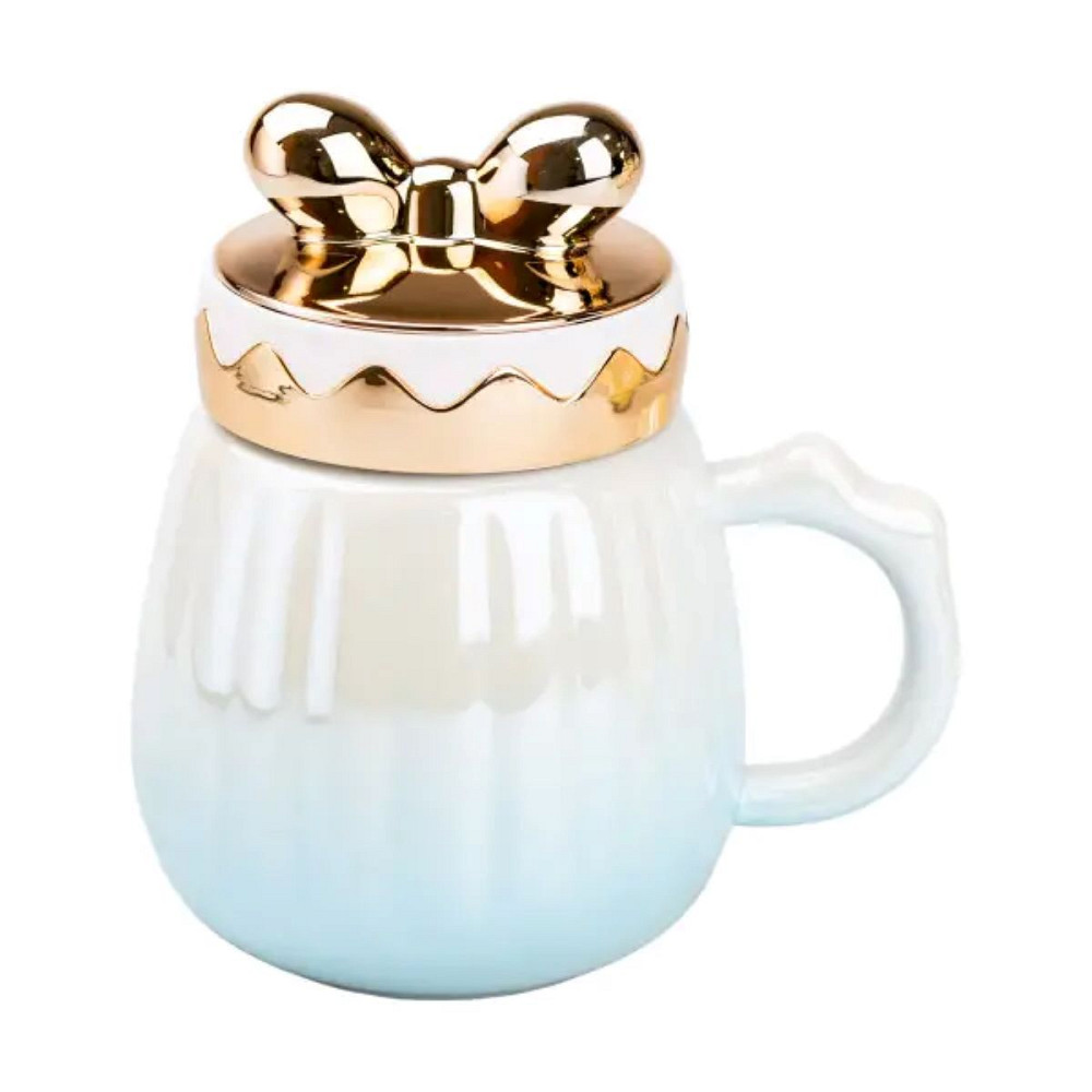 TS Kitchen Чашка порцелянова 500 мл із кришкою Блакитна HP7194BL Коломыя - изображение 1