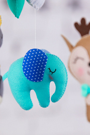 Детский мобиль на кроватку для младенцев WooolyWool «Единорог» Киев - изображение 3