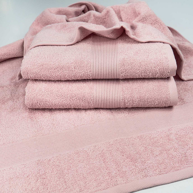 Полотенце для рук и лица махровое с Бордюром GM Textile 40х70см 400г/м2 (Розовый) Сумы - изображение 3