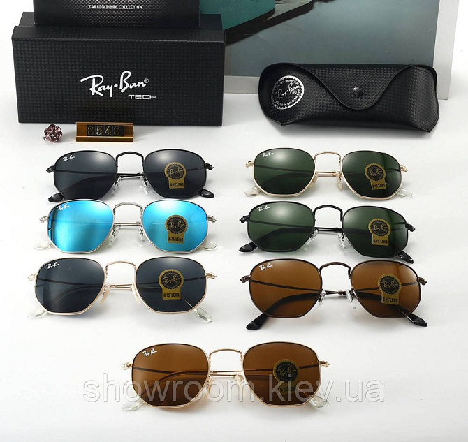 Чоловічі сонцезахисні окуляри Ray ban 3548 чорні Київ - фото 5