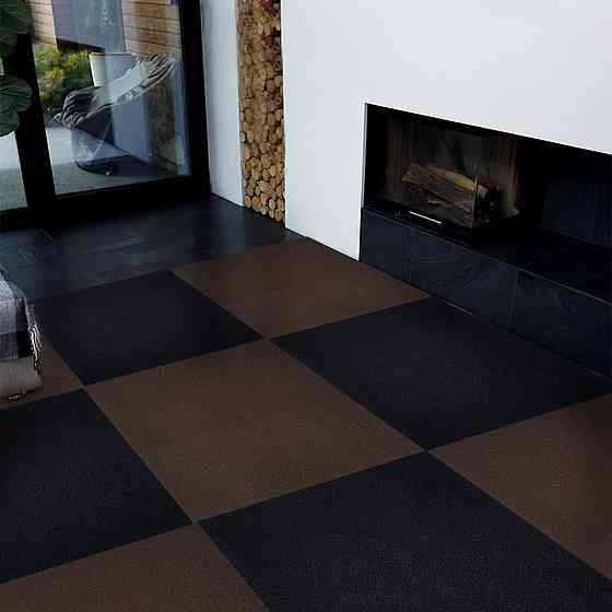 Самоклеящаяся плитка под ковролин темно-коричневая 600х600х4,5мм SW-00001127 Киев