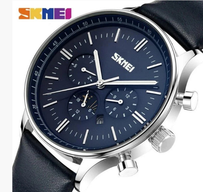 Чоловічий годинник Skmei 9117 Gold Brown класичні Вінниця - фото 4