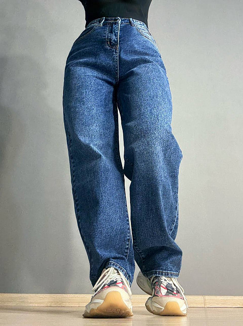 Джинси жіночі Liana 234 skater jeans широкі банани сині, синій, 29, 29, 80 см, 115 см Київ - фото 1