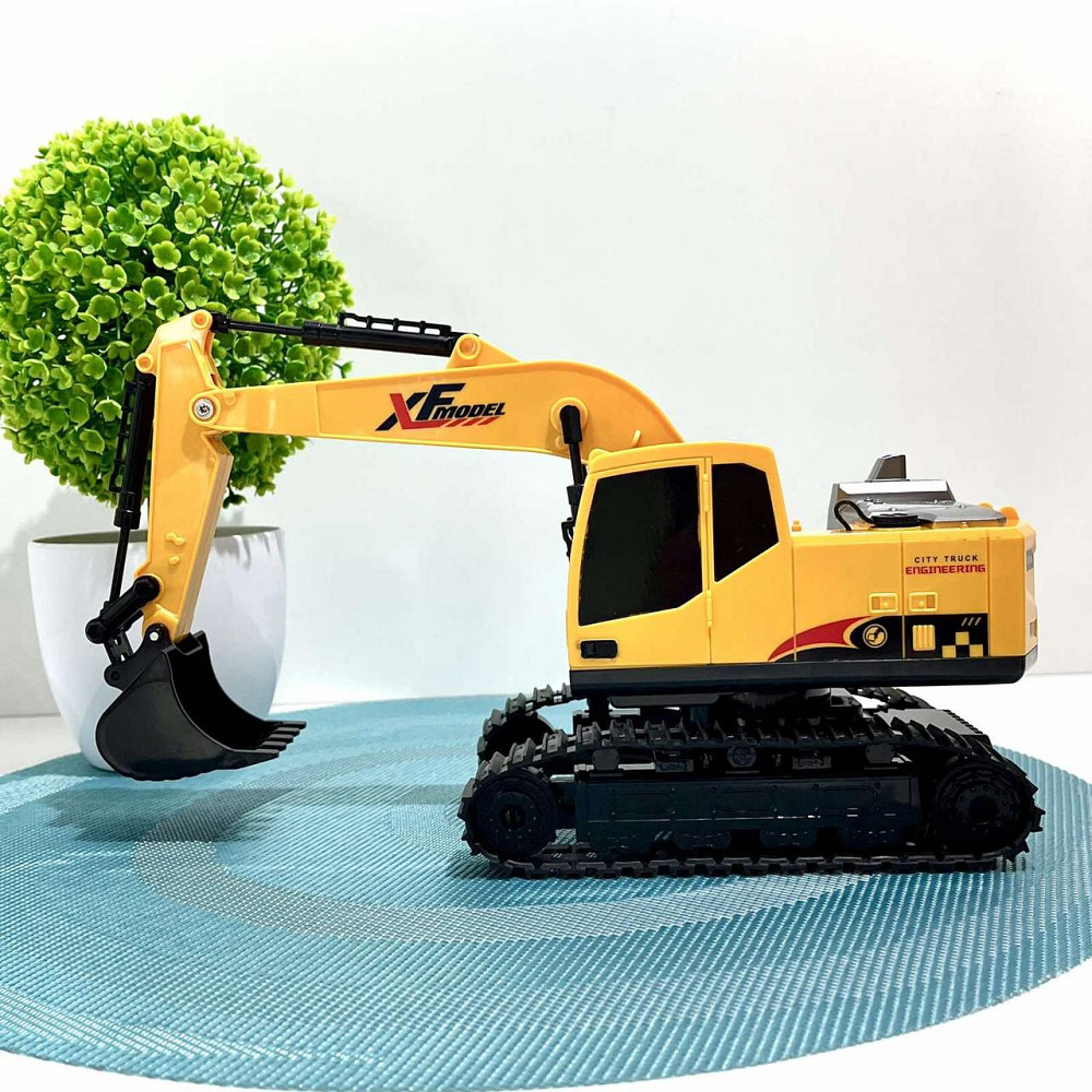 Екскаватор гусеничний на радіокеруванні 30см світло пара/дим рухомий ківш Жовто-чорний (789-410B) Чернігів - фото 10