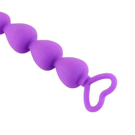 Анальні кульки Anal Beads Purple Heart, фіолетові Sex Aura Київ