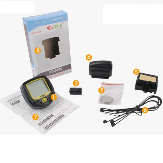 Велокомп'ютер SunDing SD-548C 14 функцій бездротовий RQ-14 Львів - фото 4