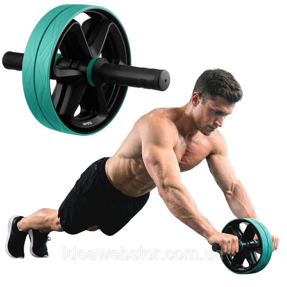 Ролик для пресса двойной Gymtek голубой Киев - изображение 2