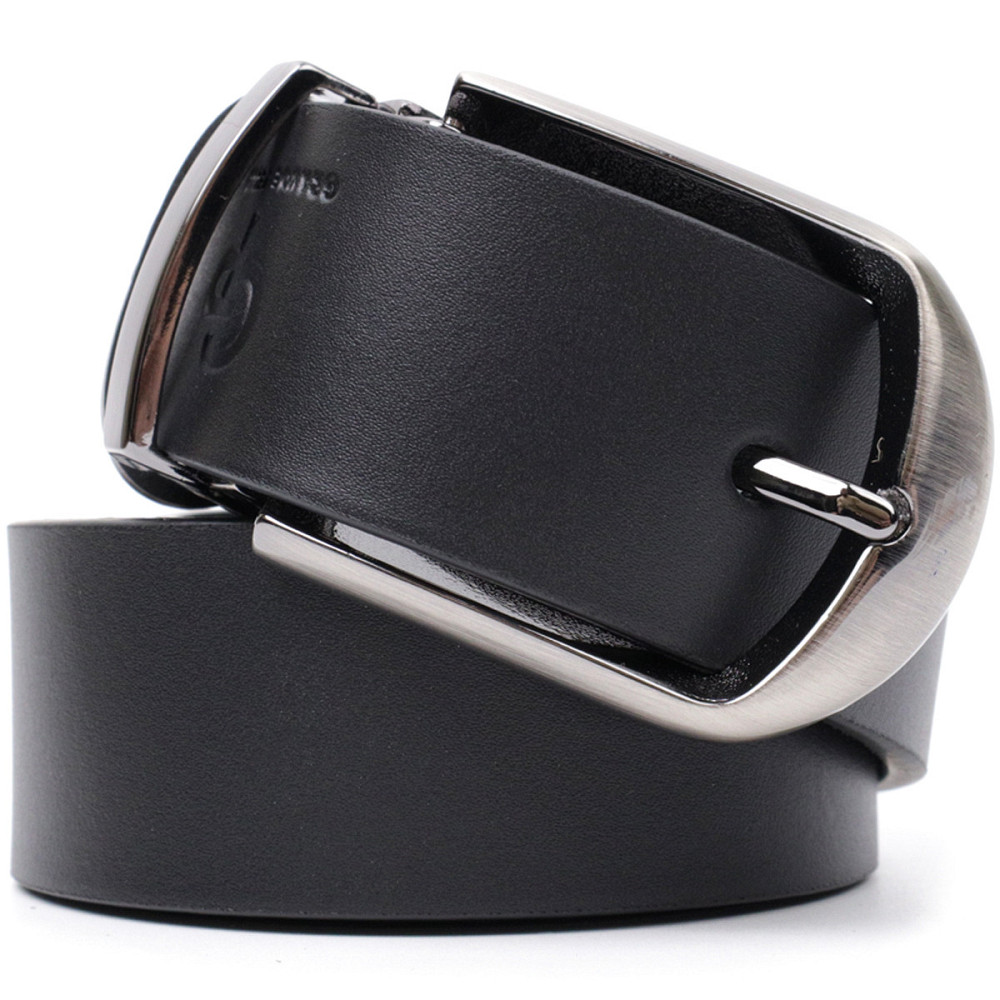 Практичный брючный пояс для мужчин из натуральной кожи GRANDE PELLE 11681 Черный Киев - изображение 7