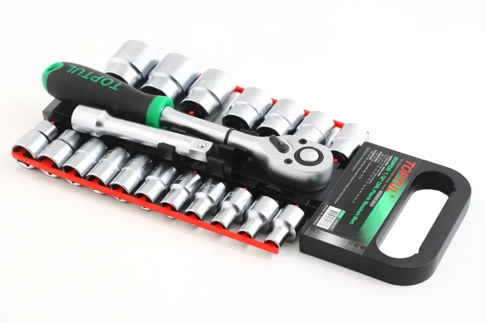 Набор головок 1/2  6-гр. 20 ед. Toptul 8-32мм с удлин. на планке Винница - изображение 2