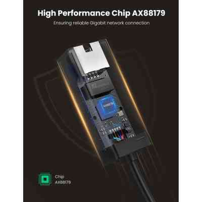 Переходник USB 3.0 to Ethernet RJ45 1000 Mb CR111 Black Ugreen (20256) Винница