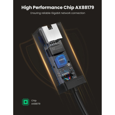 Переходник USB 3.0 to Ethernet RJ45 1000 Mb CR111 Black Ugreen (20256) Винница - изображение 4