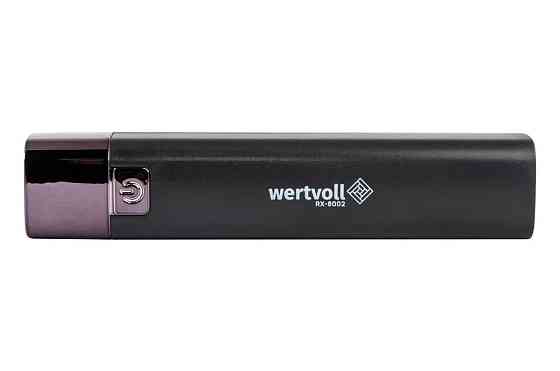Ліхтар WERTVOLL 3 режими LED Li-ion 1200 mAh/t 7000 K/80 lum powerbank ABS 122х25 мм BLACK RX-8002 Рівне