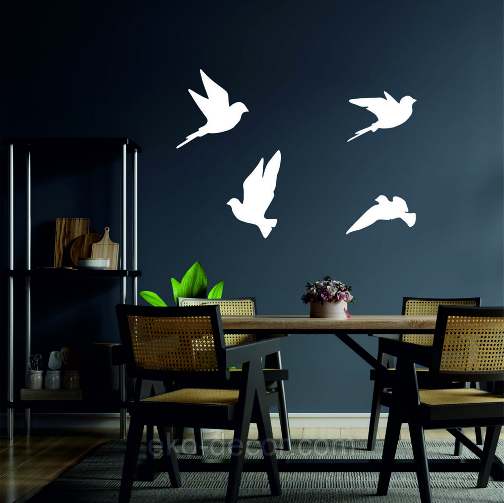 Декоративное настенное Панно «Птичка» Декор на стену(цена за 1шт) 30*21 см, Белый Киев - изображение 7