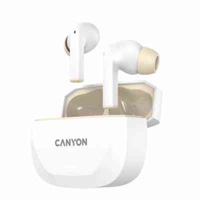 Навушники Canyon Hexagon 7 TWS ANC+ENC Wireless Charge White/Beige (CNS-TWS7WB) Вінниця