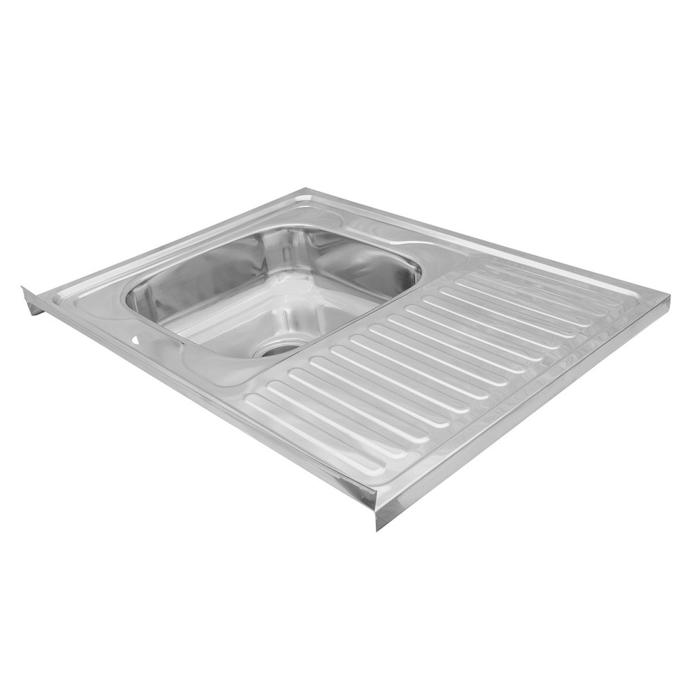 Кухонная мойка накладная с нержавеющей стали Kroner KRP Polierte - 60х80R (0.6 мм) Киев - изображение 3