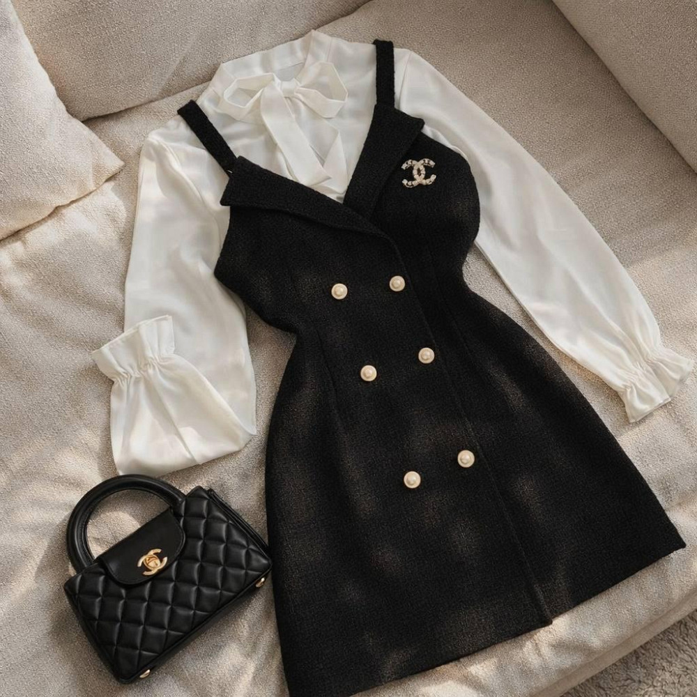 Женский стильный повседневный костюм двойка с брошью 44/46 Одесса - изображение 4