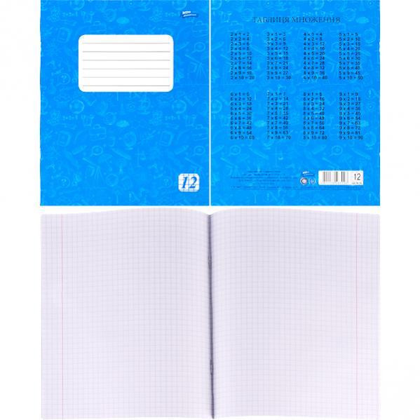 Шкільний зошит у клітку 12 аркушів Київ - фото 1