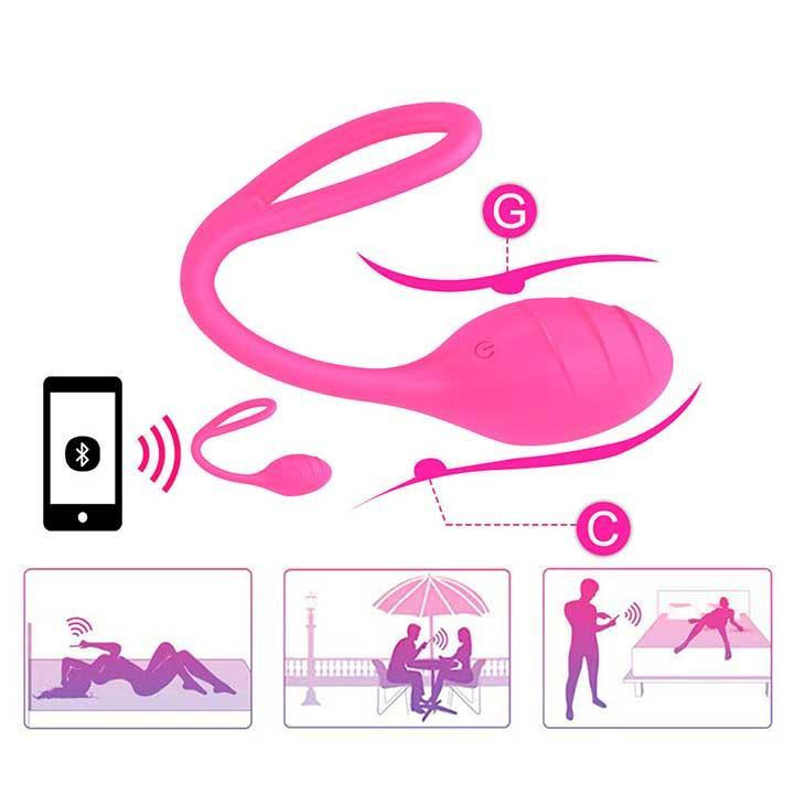 Виброяйцо смарт с 10 режимами вибрации с дистанционным управлением 9.5 см Розовый Винница - изображение 6