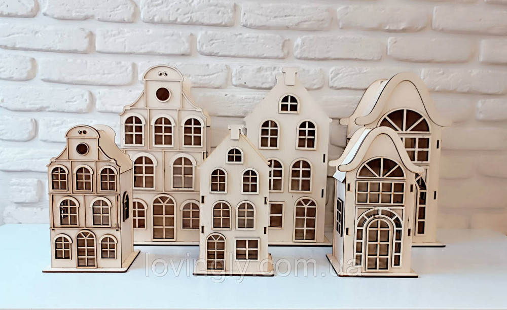 Будиночок - нічник з дерева 33 см для декору дитячої кімнати. Ірпінь - фото 6