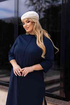 Трикотажное платье свободного кроя Berry 42-44, Темно-синий Киев