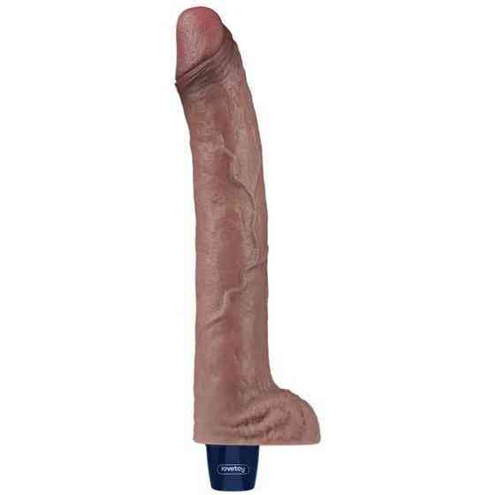 Вібратор - Real Softee Rechargeable Silicone Vibrating Dildo 11" Sex Aura Київ