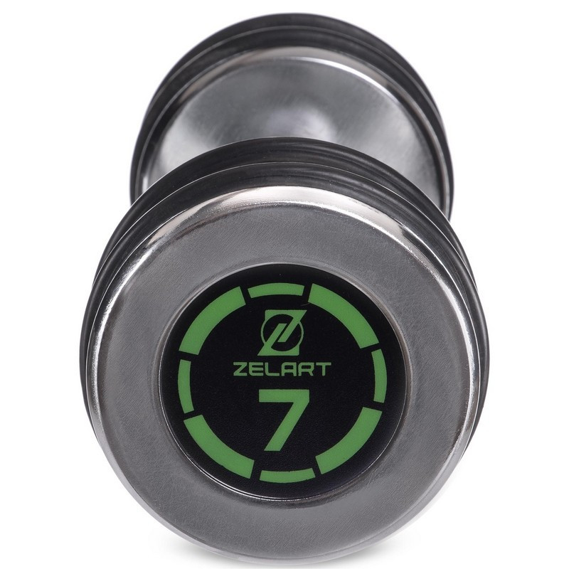 Гантель 7 кг хромована Zelart-2622-7 Київ - фото 3