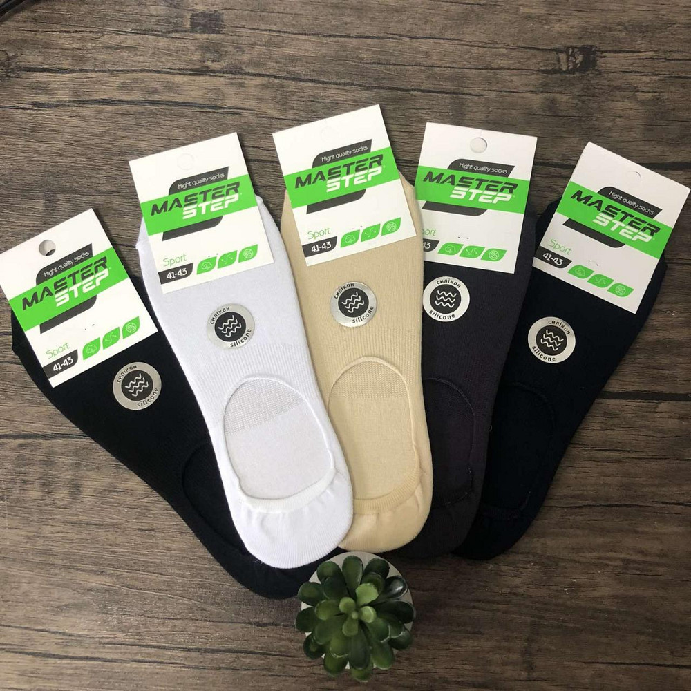 Мужские следы однотонные с силиконовой пятой Master Step 38-46 р. в ассорт. темно-синій Черновцы - изображение 2