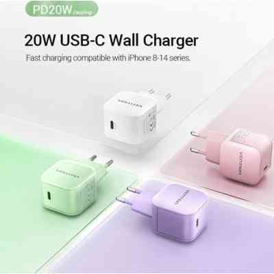 Зарядний пристрій Vention 1xUSB-C 20W PD3.0/QC3.0 Purple (FEJV0-EU) Вінниця