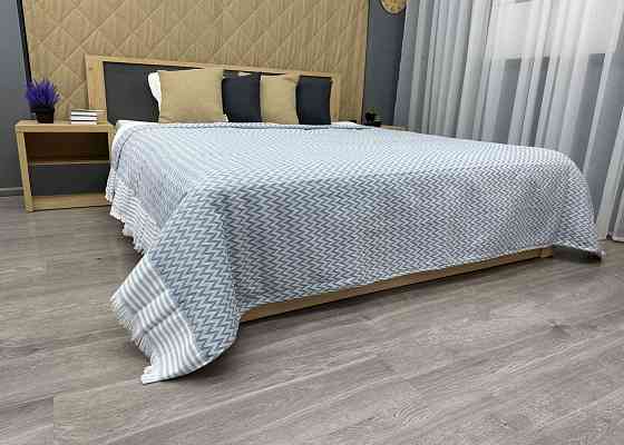 Покривало Dakota Fringe ЄВРО 200х230 см колір блакитний з білим (85-192) Київ