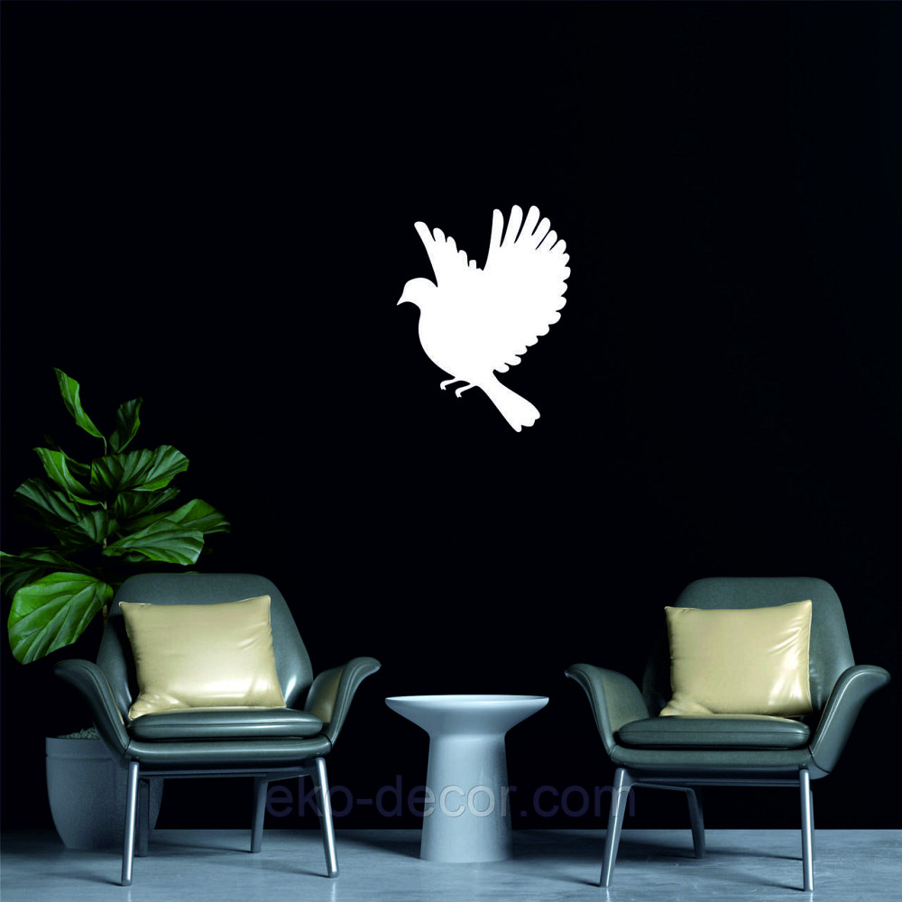 Декоративное настенное Панно «Птичка» Декор на стену(цена за 1шт) 30*23 см, Белый Киев - изображение 3