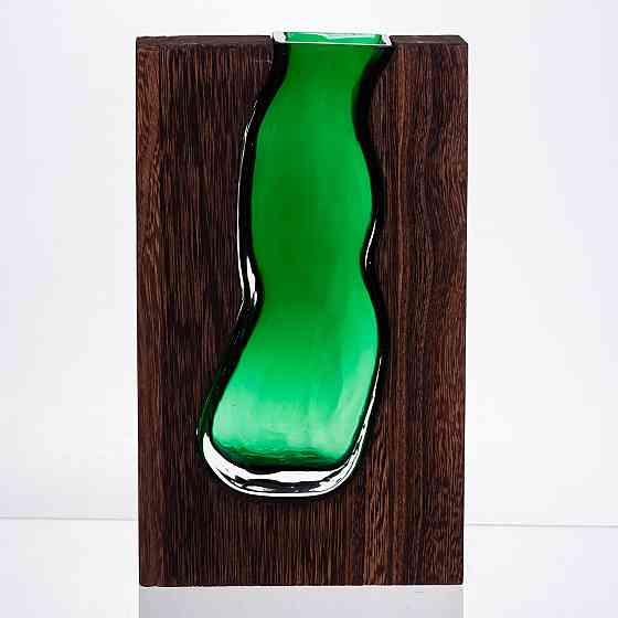 Yiwu Скляна прозора ваза прямокутна, декоративна ваза для дому стильна для квітів HP-32-1 Коломыя