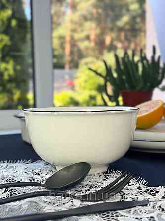 Тарілка глибока салатник "Вінтажний" 15*7 см 700 мл кераміка для дому та ресторанів Київ