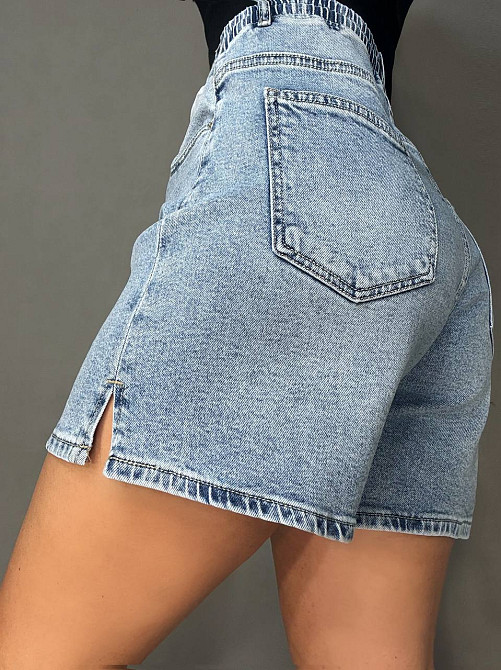 Шорты женские джинсовые Liana 4-028 4-029 с резинкой на талии большие размеры голубые, голубой, З4, 34, 98 см, 117 см Киев - изображение 15