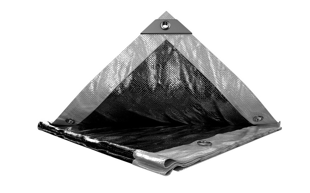 MASTERTOOL Тент MASTERTOOL SILVER/BLACK 3х4 м двосторонній 200 г/м² 89-5304 Коломия - фото 1