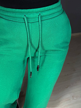 Штаны женские OLIVIA 2236 спортивные кюлоты укороченные на флисе зеленые, зеленый, SM Киев - изображение 11