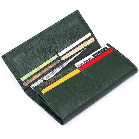 Кошелек на магнитах с клапаном женский ST Leather 19240 Зеленый Киев