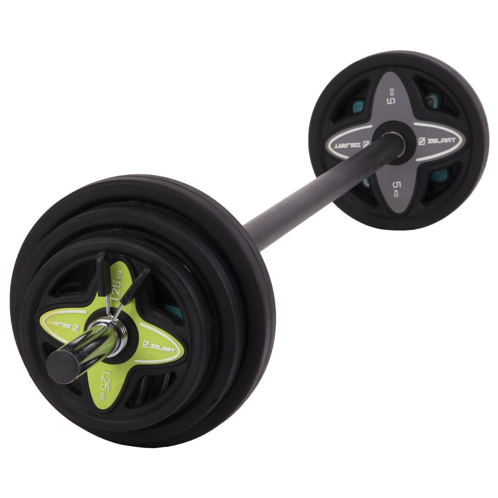 Штанга для фітнесу й аеробіки на 20 кг Record 7216 довжина-1,3 мм 28 кг Київ - фото 2