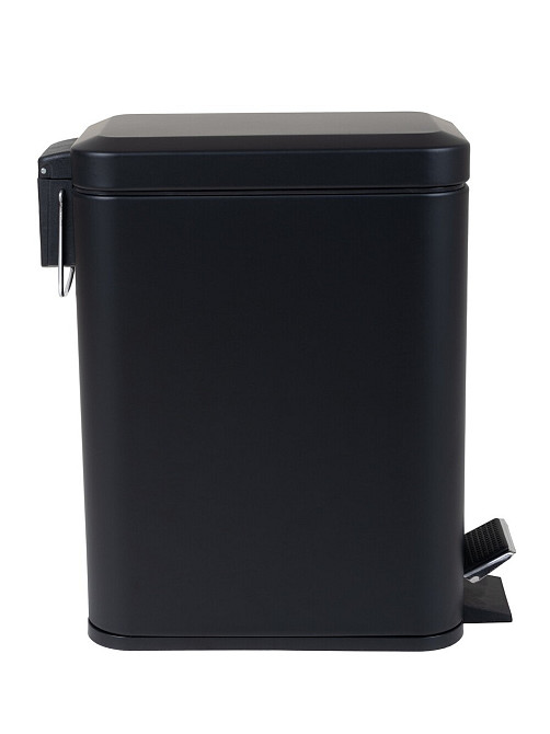 Прямокутне сміттєве відро чорне Zerix Sansa-TC0105 з плавним закриттям 5 л (ZX5894) Харків - фото 2