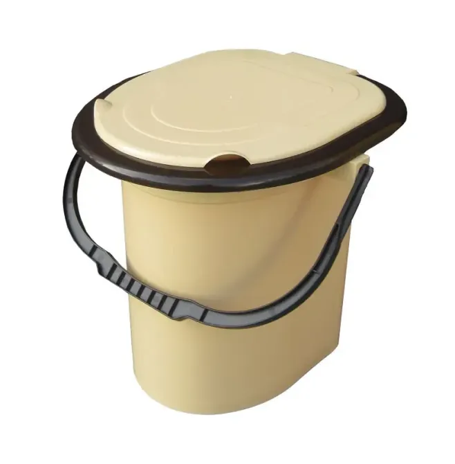 Ведро-туалет пластиковый 15 литров, бежевый (Горизонт) Харьков - изображение 1