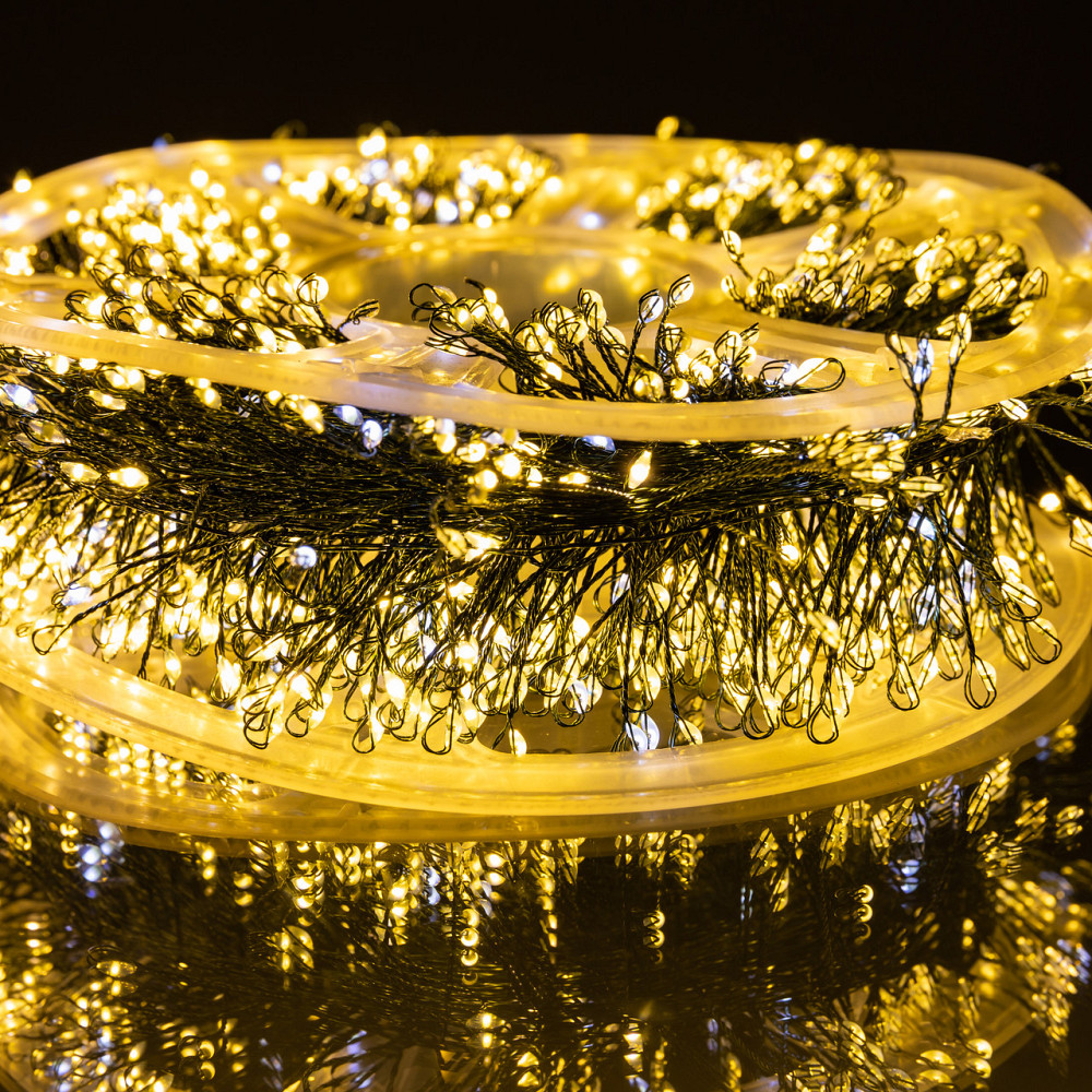 Garlando Новорічна гірлянда кімнатна роса Хвойна лапа 50 м 1500 LED зелений провід Жовте сяйво Киев - изображение 8