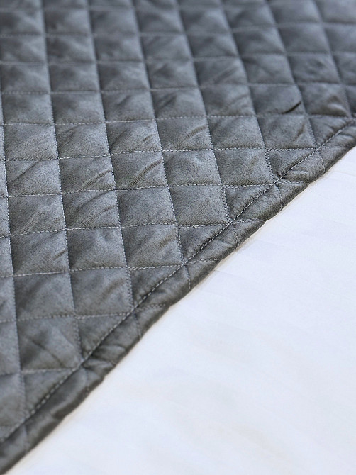 Ecotton Покривало-доріжка на ліжко Ecotton 70х230 см Саші антиалергенна двостороння сіра Nid Gr Коломия - фото 5