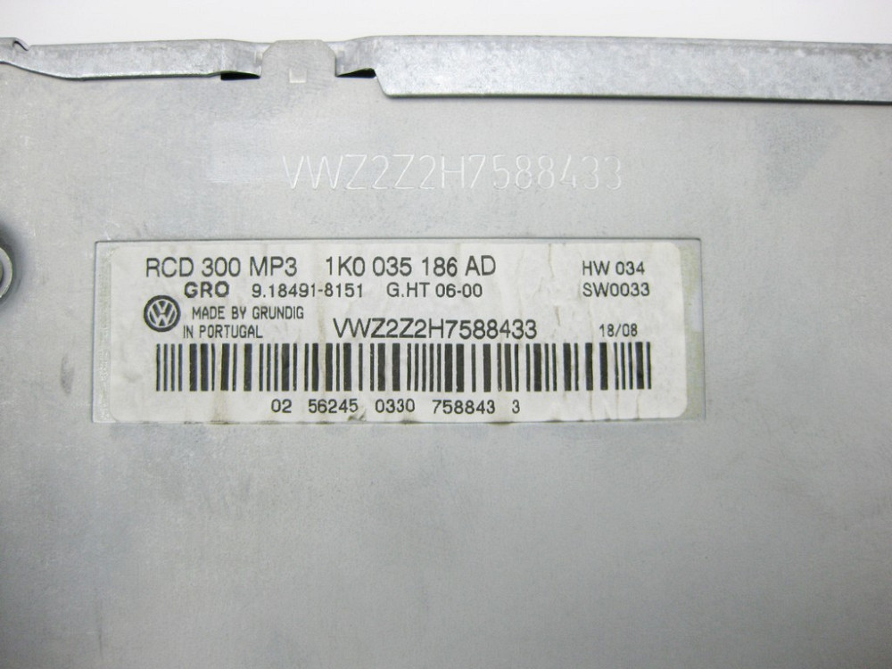 VAG  1K0035186AD Магнітола штатна під радіо AM/FM, MP3 VW Passat Touran Одеса - фото 10